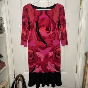 Eva Varro NWT Art to Wear Pink & Black Dress Medium
